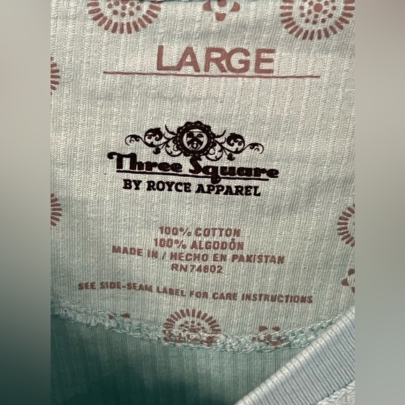 Texas Comfy Cord Womens Large Turquoise Blue Long Sleeve NWT - Picture 3 of 4